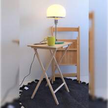 WELL HOME - Rectangular Folding Side Table, White Finish, 48x35x64 Cm. Free Shipping 24/72h. - White - View 4