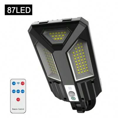  Azulamar Lampara Solar Exterior, Farola Solar Grande, Potente Luces Solar con Control Remoto y Sensor de Movimiento,3 Modos Luz de Calle Solar Luz de pared para Jardín, Patio, Camino