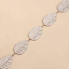 1pc Fashionable Vintage Style Gold Leaf Decor Waist Chain Belt For Dress/Gown - Gold - View 4