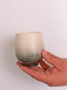 1 件极简主义奢华裂纹釉复古粗陶咖啡杯，创意渐变陶瓷杯，拿铁，冰咖啡杯 - 彩色 - 查看 2