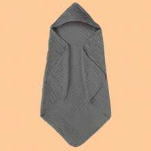 1 pièce Cape de bain à capuchon en gaze à bulles, couverture d'emmaillotage multifonctionnelle, serviette de bain pour bébé, unisexe, ultra-douce pour toutes les saisons, idéal pour la salle de bain, la poussette et la sieste, cadeau de naissance