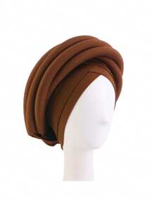 1pc African Style Handmade Flower Headdress, Luxurious Women Headscarf, Elegant For Important Occasions - Multicolor - View 14