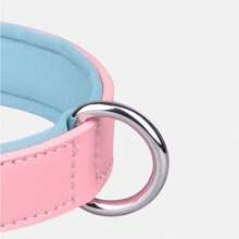 Collar de perro personalizado de PU con almohadilla de goma suave y cómoda, placa de identificación personalizada para perros pequeños y medianos, collar resistente - Multicolor - Ver 5