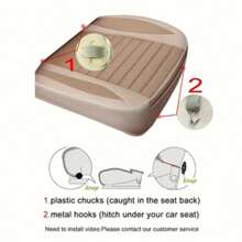 1件/2件/3件装亚麻汽车座椅套，汽车座椅垫保护套，附详细安装视频，舒适透气，时尚耐用，四季通用，适用于轿车、SUV、卡车 - 後排 - 查看 8