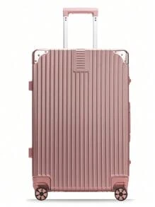 20 英寸铝制框架手提箱，ABC 硬壳行李箱，带万向轮和 TSA 锁，铝制（ABC+铝制）手提行李箱，带万向轮，适用于旅行、上学、露营、驾驶，送给女士/男士的礼物 - 防水、防盗、复古行李箱、静音万向轮拉杆箱、男士旅行包 - 简约、多功能、高级 - 玫瑰金 - 查看 5