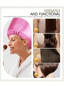 Hair Dryer Cap Attachment, Portable Hooded Hair Drying Cap, Adjustable Drawstring, Connectable Hair Drying Cap, Suitable For Home Salon Personal Hair Care, Long Hair Use, Purple, Black, Grey, Pink Optional - Multicolor - View 7