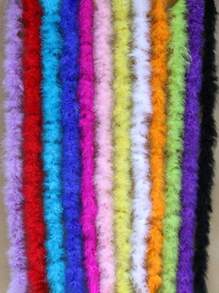 羽毛毛皮绳丝带，精美装饰，适用于 DIY 工艺品、圣诞节、新年配件 2 米/条 - 彩色 - 查看 3