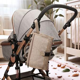 Portable Baby Diaper Changing Pad - Soft & Comfortable Portable Diaper Changing Mat With Wet Wipes Pocket - Waterproof, Easy To Clean Travel Changing Pad, Essential For Newborns