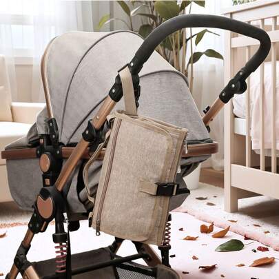 Trocador de Fraldas Portátil para Bebês - Tapete de Troca de Fraldas Portátil Macio e Confortável com Bolso para Lenços Úmidos - À Prova d'Água, Tapete de Troca Fácil de Limpar, Essencial para Recém-Nascidos