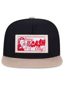 1pc Men's Fashionable CASH Money Hat Hip Hop Cap, Fashionable Outdoor Adjustable Sun Protection Unisex Lovers Baseball Cap Snapback Hat For Spring And Autumn Travel, Beach Party Truck Hat - CASH - 查看 2