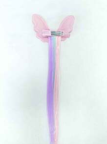 1pc Pink Purple Butterfly Style Ombre Hair Clip, Suitable For Daily Wear And Festivals