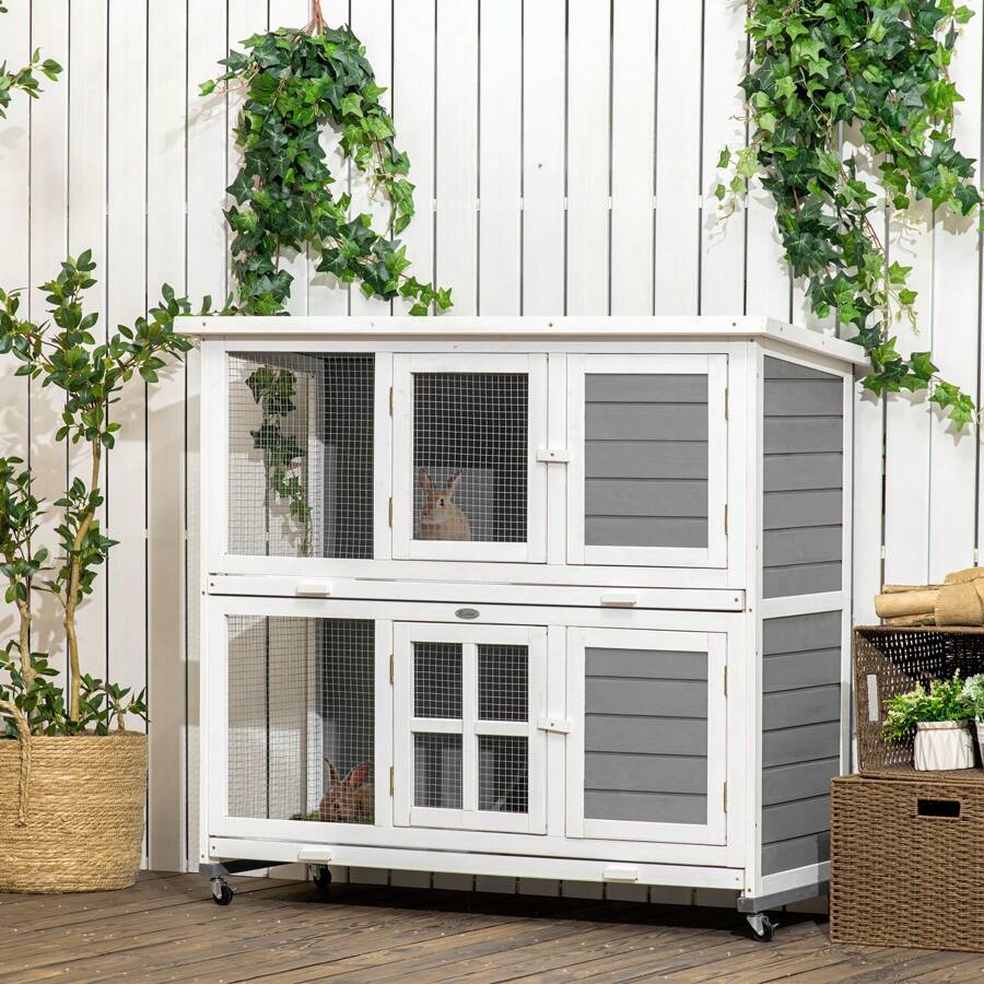 PawHut Pet Houses & Cages - White - View 1