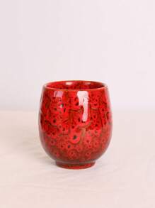 1 件极简主义奢华裂纹釉复古粗陶咖啡杯，创意渐变陶瓷杯，拿铁，冰咖啡杯 - 彩色 - 查看 8