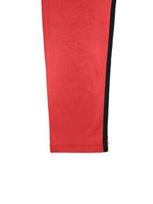 2pcs/Set Striped Round Neck Short Sleeve Sports Top And Bottoms Suit - Red - View 6