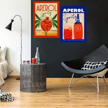 1 幅无框海报墙艺术复古卡通果汁海报和印刷饮料帆布画俱乐部酒吧商店家居装饰 - 彩色 - 查看 39