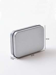 全新方形锡制收纳盒，小型金属收纳盒，适用于珠宝、钥匙、硬币、婚礼糖果容器