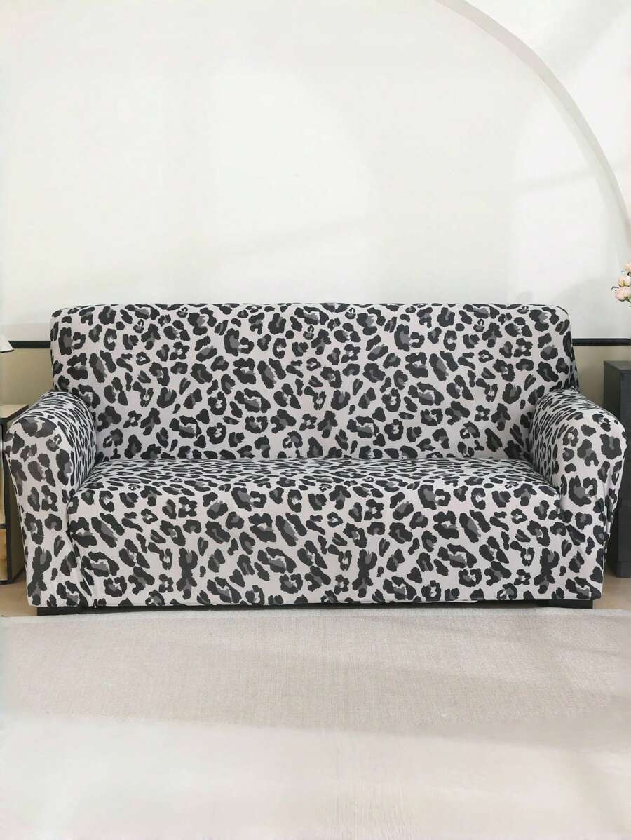 1件装豹纹弹力沙发套，四季通用，简约百搭，客厅沙发保护套，家居装饰