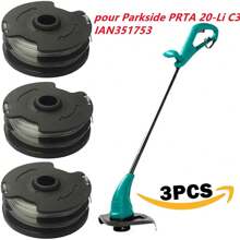 Bobine de fil pour parkside Bobines de rechange pour débroussailleuse sans fil Parkside PRTA 20-Li C3 IAN351753, Bobine de fil Coupe Bordure pour Parkside PRTA 20-Li C3