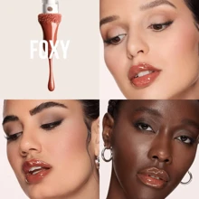 HUDA BEAUTY Lip Gloss Plumper For Fenty Beauty High-Shine Non-Sticky Formula With Vitamin E Lip Filler Effect & Hydrating Gloss 0.13 Oz/3.9 ML-Faux Filler Shiny Non-Sticky Lip Gloss-Size 0.13 Oz / 3.9 ML - Foxy - 查看 4