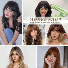 女士优雅直发顶饰，真人头发，10 英寸雷米发夹式皇冠接发，适合稀疏头发，手工绑扎 7x9 区域，Vsrhair 细刘海 - S銀灰色 - 查看 6