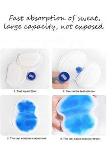 Disposable Underarm Sweat Pads - White Sweat Absorbing Stickers For Clothes, Collar Sweat Guards, One-Time Use Sweat Absorbent Patches, Odor Control & Stain Prevention Gym Accessories, Sport, Gym, Home Exercise, Sport Accessories, Gym Accessories, CrossFit Accessories - Multicolor - View 7