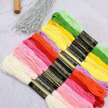 Bracelet String 50 Skeins Rainbow Color Embroidery Floss Cross Stitch Embroidery Thread Cotton Floss Bracelet Yarn, Craft Floss