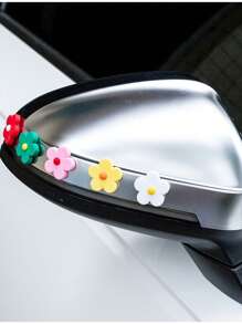 5 stuks/set kleine bloemen auto botsingsvermijdingsstrips, auto-interieurdecoratie, deurbotsingsbescherming, ventilatieopeningsdecoratie-accessoires