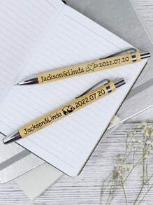 LICVIC 1-160 buc Pixuri cu text gravat personalizat, Rechizite pentru copii pentru școală, Pix cu nume personalizat, Pixuri personalizate din bambus și lemn, Pixuri de scris frumoase personalizabile, Pixuri cu bilă cu scriere fină, Potrivite pentru cadouri de ziua de naștere, Ziua Profesorului, Aniversări, Absolvire, Prieteni, Copii, Elevi, Profesori, Cele mai bune prietene, Bărbați, Femei, Familie, Afaceri, Muncă, Birou, Meșteșuguri personalizate, Reîmprospătarea casei, Casă și locuință, Atmosferă de Crăciun, Suveniruri, Reutilizabile, Adorabile, De înaltă calitate