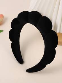 FURDANXINYI 1 chiếc băng đô cài tóc bằng nhung cao cấp, phụ kiện tóc mềm mại, bông xốp, băng đô trang điểm, phụ kiện tóc làm đẹp tại nhà. - Hồng - Xem 8