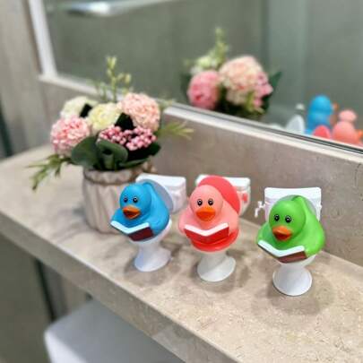 1 zestaw kaczuszek łazienkowych (losowe kolory), prezenty na imprezę z wyzwaniem czytelniczym, prezenty dla miłośników czytania, prezenty z planem czytania