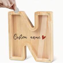 Personalized Alphabet Piggy Bank, Customizable Name Alphabet Piggy Bank, Home Decor Kids Gift For Halloween, Christmas, Thanksgiving, Easter