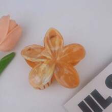 1 Stück Haarclip für Frauen in Plumerien-Form mit künstlichen Perlen, leichter Kunststoffclip, modischer und eleganter einfarbiger Haarclip, Haarzubehör für den täglichen Gebrauch, Gelegenheitspartys, Haargriff geeignet zum Zusammenbinden der Haare, Haaraccessoires, Haarspangen, Haarklemmen