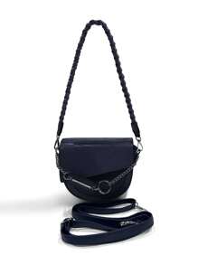 MILANO TASCHE, Lässig, Mode, Elegant, Personalisiert, Luxuriös, PU-Leder, Schulter, Handgehalten, Umhängetasche, Verstellbarer Riemen, Party, Urlaub, Business, Sommer, Old Money Stil, Wochenende, Geschenk - Blau - Übersicht 1