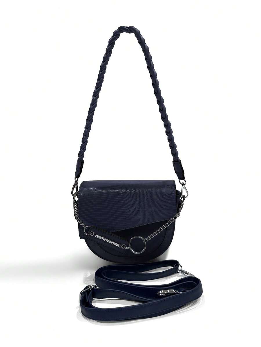 MILANO TASCHE, Lässig, Mode, Elegant, Personalisiert, Luxuriös, PU-Leder, Schulter, Handgehalten, Umhängetasche, Verstellbarer Riemen, Party, Urlaub, Business, Sommer, Old Money Stil, Wochenende, Geschenk - Blau - Übersicht 1