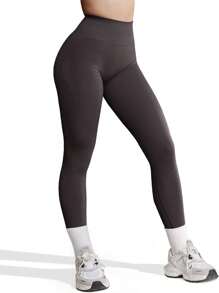 Amplify Scrunch Butt Lifting Leggings For Women Seamless Gym Workout Leggings High Waist Tummy Control Yoga Pants - Tin Ash - View 4