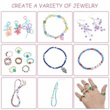 36400 件/5200 件 3 毫米玻璃种子珠首饰制作套件用于 DIY 友谊手链、项链、耳环、戒指、首饰配件、工艺品制作（颜色随机）