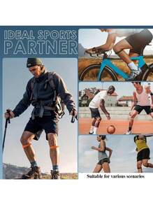 Knee Brace For Women & Men With Patella Band Stabilizer - Adjustable Knee Compression Sleeve For Running, Basketball, Hiking | Non-Slip Silicone Support & Pain Relief - Multicolor - View 6