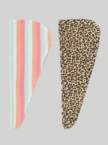 Microfiber Hair Drying Towel, Rainbow Color Hair Wrap, Thick Quick-Drying Long Wrap, Suitable For Makeup Home Bathroom Decor Back To School Hair Bonnet Shower Towels For Beaty Salon, Hotel Sports,Home Essentials, Towel, Skin Care - Multicolor - View 10