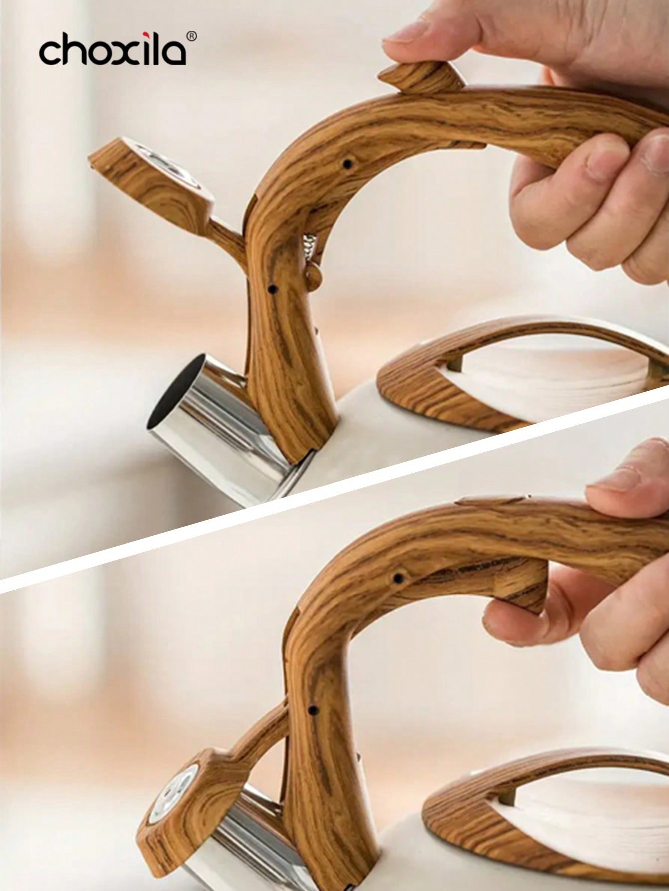 choxila 1 قطعة إبريق شاي، إبريق شاي صافرة من الفول...