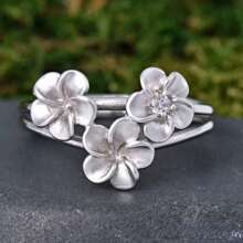 1pc Elegant Floral & Botanical Design Ring, Suitable For Everyday, Party, Wedding, Engagement, Jewelry Gift