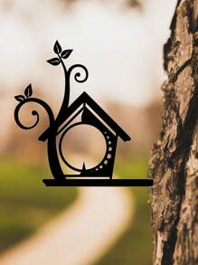 HELLOYOUNG 1 件黑色金属球花园艺术套装，作为独特的树挂庭院艺术装饰和花园装饰品，是乔迁礼物的理想选择，并拥有自然风格。 - 黑色 - 查看 3