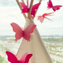 1 pieza Guirnalda de mariposas de papel 3D con banderas de colores, adecuada para bodas, fiestas, cumpleaños, decoración colgante de vacaciones DIY, decoración de guirnalda de mariposas 3D, banderas vibrantes etéreas, de color aleatorio (a juego para bodas, fiestas, vacaciones), alegre decoración de mariposas de colores que agrega un ambiente romántico