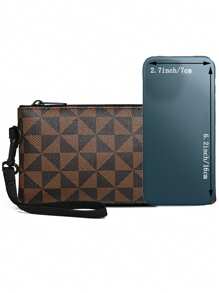 Men's Hand Bag Small Square Bag Stitching Handbag Fashion Fashion Niche Wrist Bag Print Mini Bag Small Bag - Multicolor - View 5