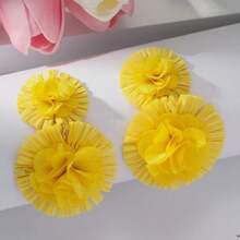 1 对全新夏季海滩度假拉菲草手工编织高端百搭耳环 - 拉菲草 - 查看 5