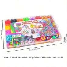 4500 stuks Vibrant Loom Band Kit - DIY sieradenset met elastiekjes voor unieke armbanden, bangles en knutselwerkjes - Perfect kerstcadeau, het beste voor Kerstmis