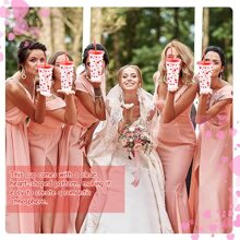 5/10pcs Pink And Red Ribbon Bow & Heart Plastic Tumblers With Straws And Lids, Ribbon Bow Flat Bottomed Cup, Pink Plastic Cup, Coffee Mug, Reusable, Suitable For Cold Drinks, Home, Office, Decoration, Party Gifts, Daily Use, Weddings, Commemoration Day, Afternoon Tea, Valentine's Day, Birthday, Parties, Water Bottle Back To School