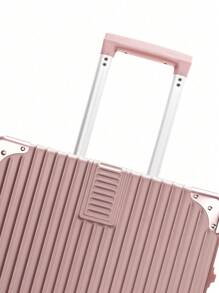 20 英寸铝制框架手提箱，ABC 硬壳行李箱，带万向轮和 TSA 锁，铝制（ABC+铝制）手提行李箱，带万向轮，适用于旅行、上学、露营、驾驶，送给女士/男士的礼物 - 防水、防盗、复古行李箱、静音万向轮拉杆箱、男士旅行包 - 简约、多功能、高级 - 玫瑰金 - 查看 7
