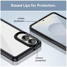 Transparent Acrylic Independent Button TPU Soft Bumper Shockproof Phone Case Suitable For A/S Series, Redmi, Nothing Phone (1) - Transparent Black - View 6