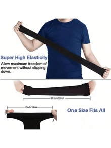 UV Sun Protection Arm Sleeves With Thumb Hole For Men Youth, Cooling Sleeve To Cover Tattoo Sunscreen Compression Arm Sleeve Summer Cooling Cuff For Men Outdoor Running Fishing Sun Protection Cover Sleeves Cover Arms Black Arm Sleeve - Multicolor - View 3