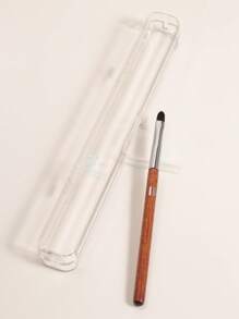 Q 1 Pc Lip Brush With Storage Box, Suitable For Both Men And Women, Portable Makeup Essential For Daily Use And Travel - Redwood - View 3